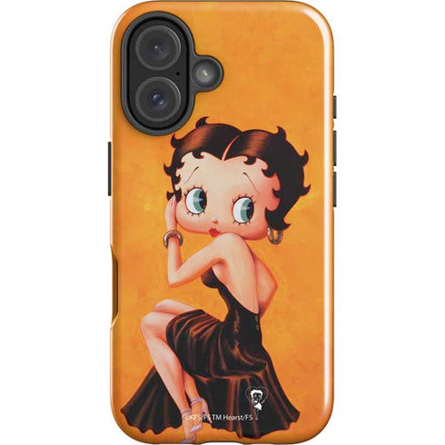 Betty Boop Little Black Dress iPhone 16 Plus Impact Case